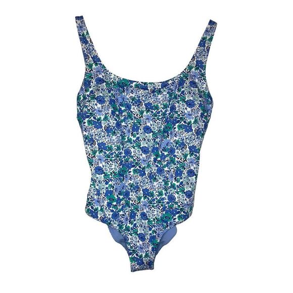 NWT VINEYARD VINES FLORAL BLUE PREPPY ONE-PIECE SWIMSUIT W BUILT IN PADS SIZE XS - Picture 4 of 10